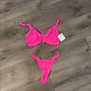 NWT Hot Pink Lingerie Onesie